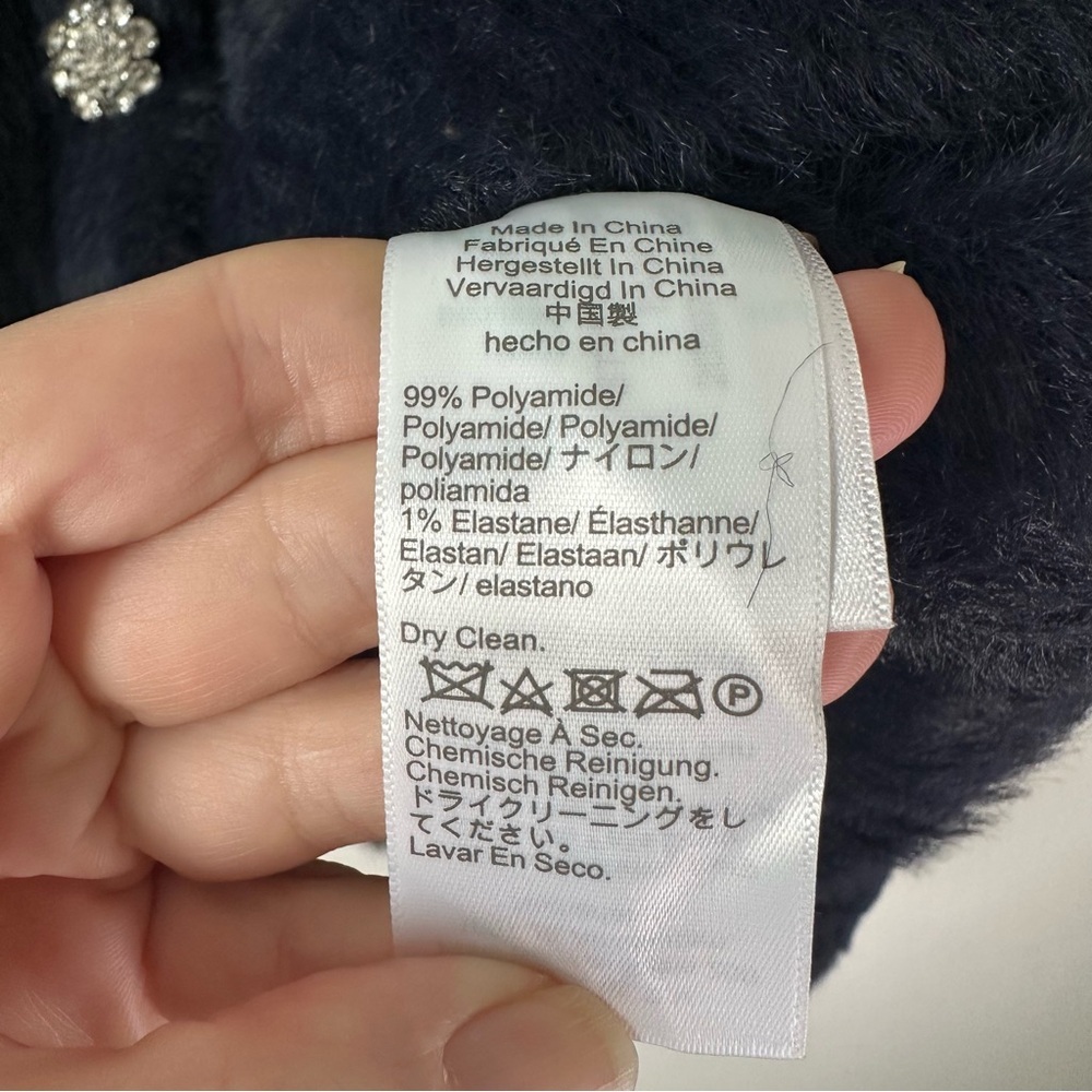 NWT J. Crew Sweater Lady Jacket in Brushed Yarn Navy SZ L - Picture 6 of 7